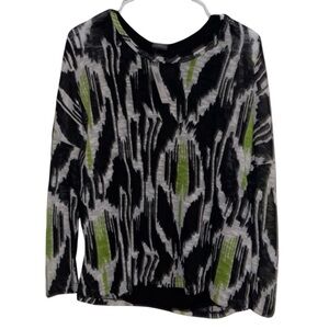 🌹NWT: CHELSEA & THEODORE LIME SALT MULTI BLOUSE